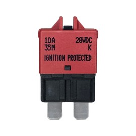 Manual Reset ATC/ATO 10 Amp Circuit Breaker Fuse for Automotive Marine Boat Car Truck RV Audio Battery Protection | Low Profile (10A, 1 Pack)