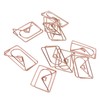 100PCS Paper Clips Portable Mini Cute Shape Electroplated Rose Gold