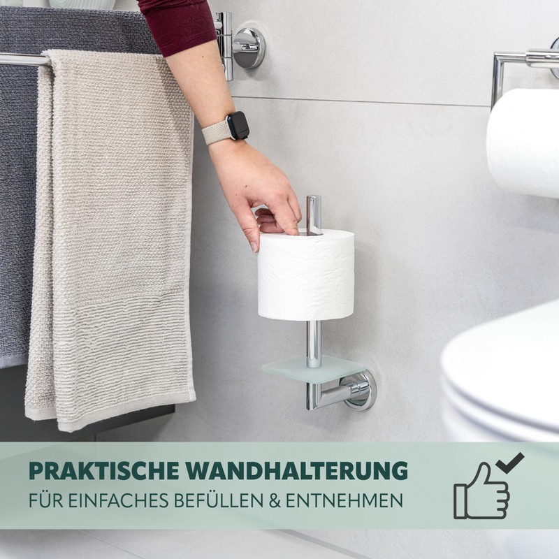 bremermann Lucente Bathroom Series Replacement Toilet Roll Holder Chrome-Plated Stainless