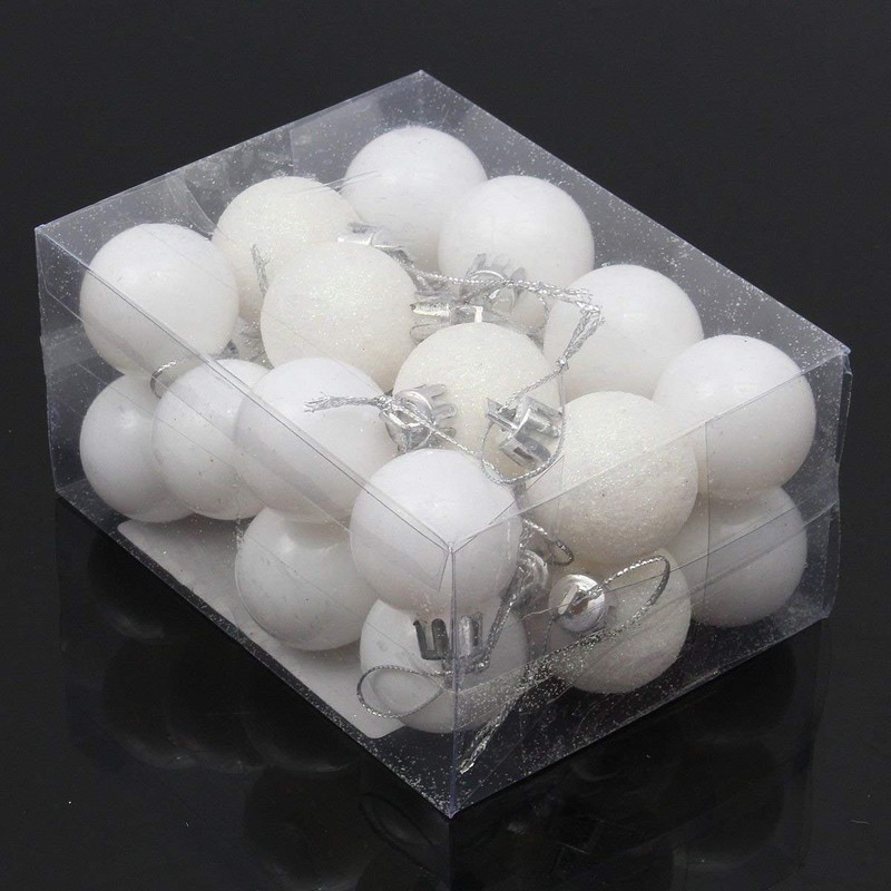 Yansanido Super Mini 24pcs Small Christmas Ball 3cm /1.18 inch