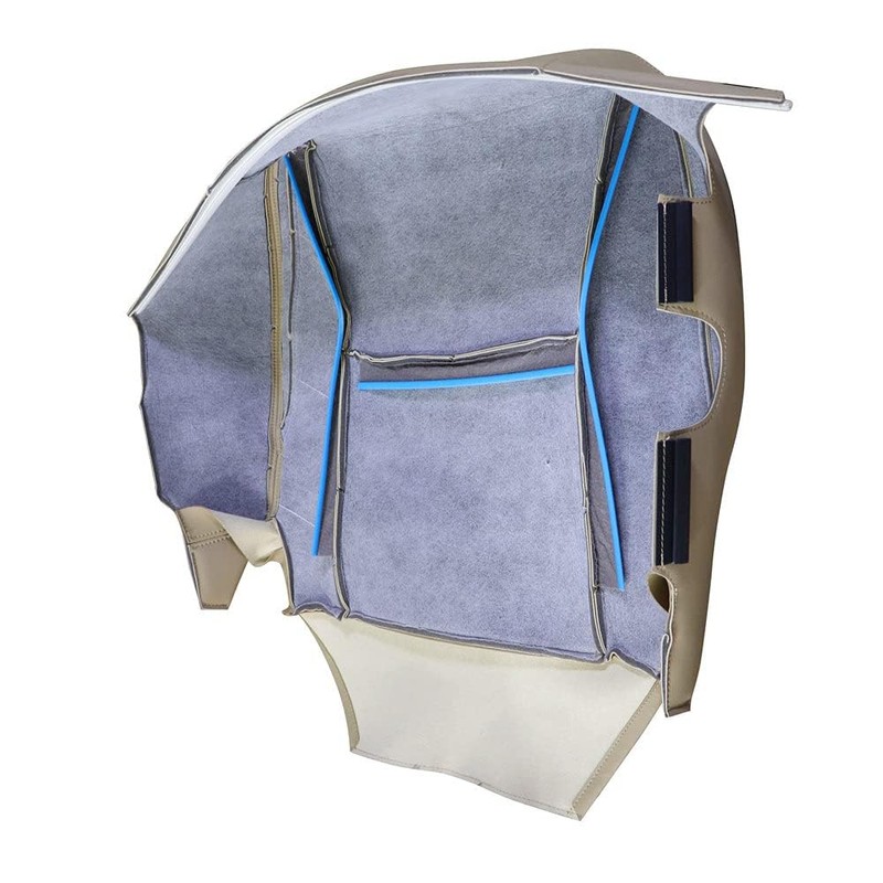 SecosAutoparts Front Driver Bottom Leather Seat Covers Light Tan Upholstery