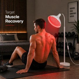Red Light Therapy for Face and Body, Infrared Red Light Therapy Lamp with Stand, 660nm & 850nm Near Infrared LED Panel, Adjustable Height for Full Body Home Use
