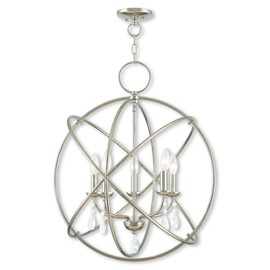 Livex Lighting 40905-35 Aria 5 Light Polished Nickel Chandelier