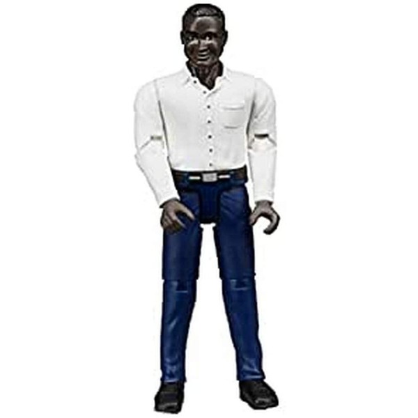 Bruder 60004 bworld Man Dark Skin Dark Blue Jeans Toy Figure
