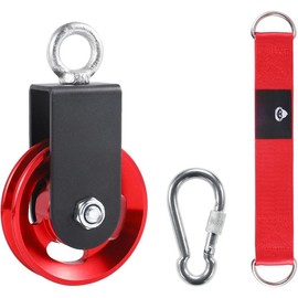 Cable Pulley Wheel for Home Gym Pulley System, Upgraded 90mm Aluminium Alloy Gym Pulley for Maximum 660LBS Load - Colour: Red, Size: [1 Pack]