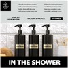 Bar5F 1-Liter BPA-Free Black Pump Bottles – Refillable PET Plastic