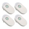 4Pcs Power Saver Safe Fireproof ABS Surge Protection Plug and