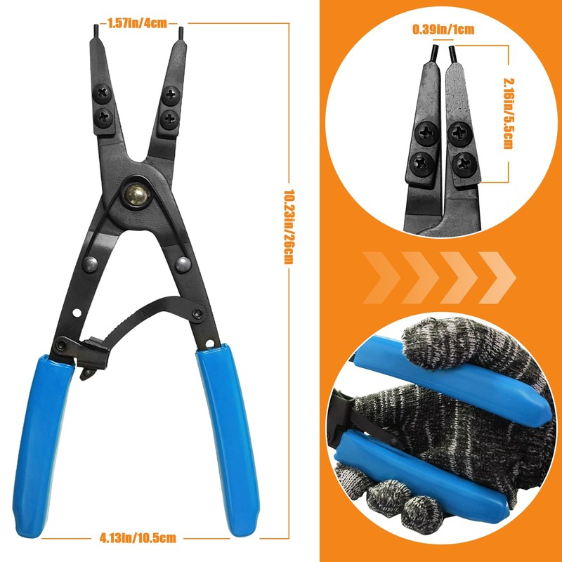 Upgraded 38700 Spindle Snap Ring Pliers Compatible with Ford SD