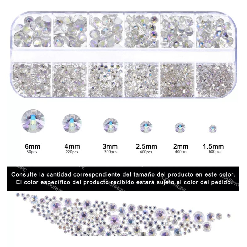 Courhope Pedreria Cristal Para Decoracion Kit De Uñas Ss16 2000