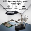 AIMALL LED Magnifier Soldering Iron Stand, Third Hand Helping Station