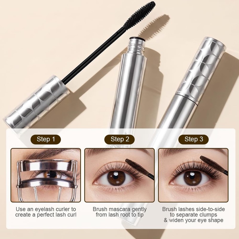 OSDUE Black Mascara for Older Women, Waterproof Mascara, 2-Pack