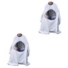 Baluue 2pcs Salon Hair Cutting Cape Viewing Window Lightweight Hairdressing