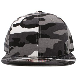 KNW-1467 CIT Cotton Snapback Solid Blank Cap Baseball Hat Flat Brim