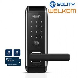 SOLITY WELCOME WTS700 Keyless Digital Front Door Lock with Handle (No-Drill Installation) Front Door Lock
