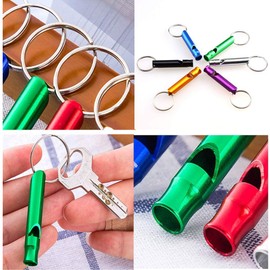 40 PCS Extra Loud Aluminum whistle Extra Loud Aluminum Whistle with Key Chain, 3 Sizes Emergency Situations Survival Whistle Key Ring for Sports Running Training Camping Hiking Outdoor Multiple Colors