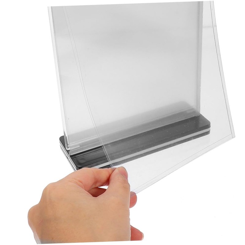 Operitacx 2pcs Pvc Flip Menu Display Stand Holder for Tabletop