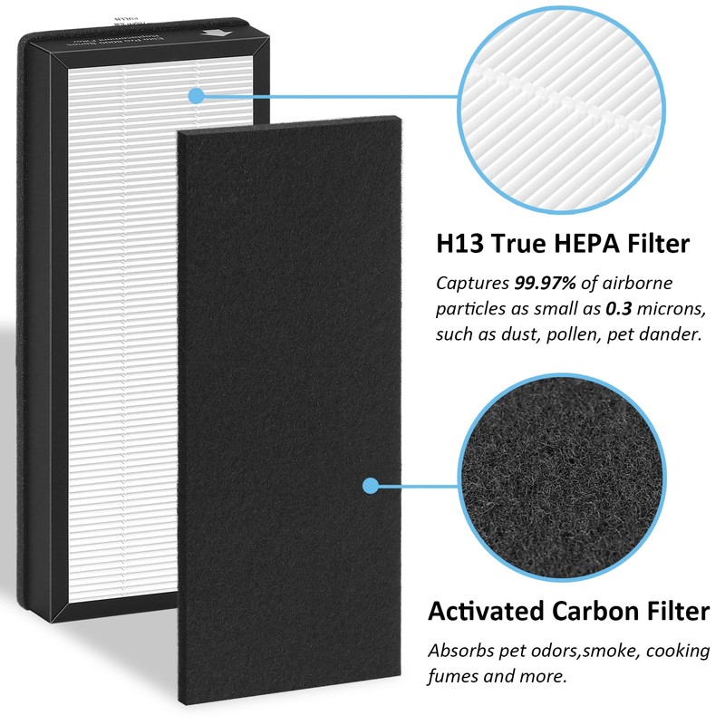 3 Pack True HEPA Replacement Filter Compatible with VEVA 8000