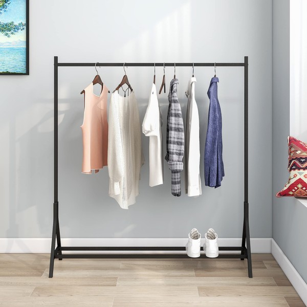 NobAura Heavy Duty Metal Garment Rack, Freestanding Clothes Rack, Coat