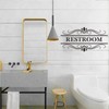 Restroom Sign Wall Decal Vinyl Stickers, Removable Cute Art Design