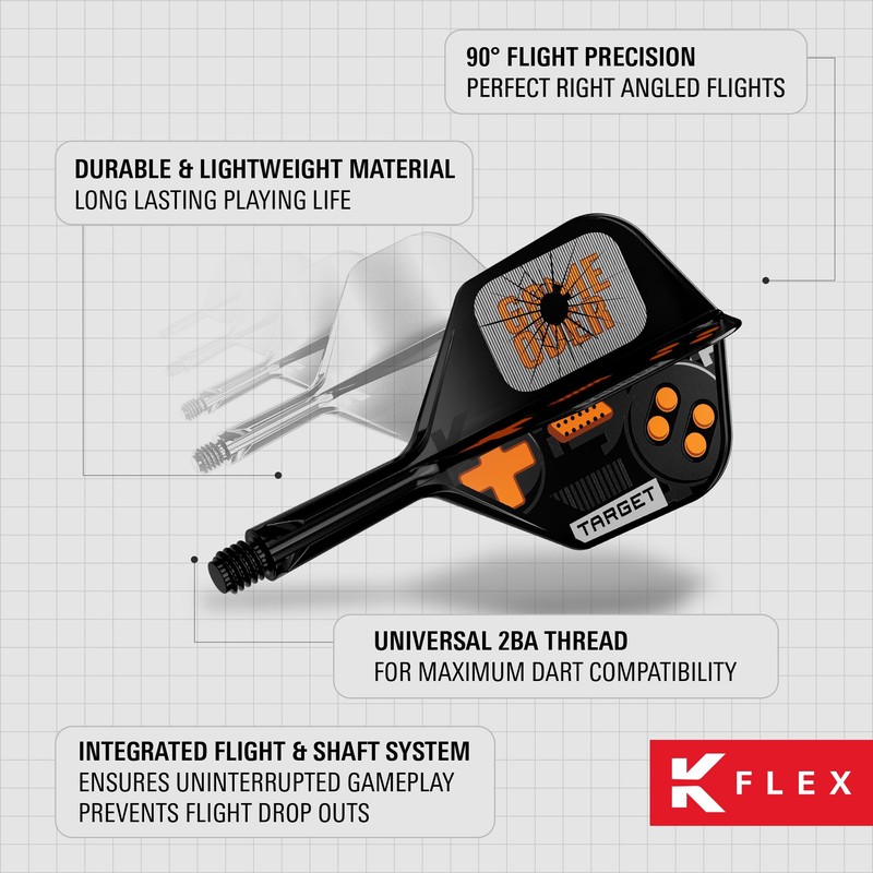 Target Darts K-Flex Game Over Dart Flights & Shafts, No.2