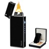 TIKIUKI Electric Lighters Rechargeable with Projection Flameless Windproof Plasma Arc