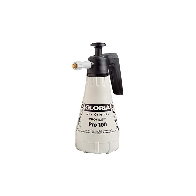 Gloria "Pro 100" Pressure Sprayer, White/Black, 13x15.5x30.5 cm