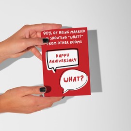 LimaLima Anniversary Card Wedding Funny Shouting What Design For Wife & Husband