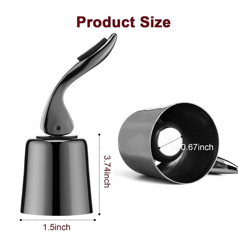 BETTFOR Wine Stoppers for Wine Bottles with Stainless Steel Vacuum
