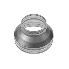 8" to 5" Inch / 200 to 125 mm Round Galvanized Steel Duct Reducer - Duct Fitting - Pipe Increaser Reducer - Metal Tube Reducing Coupling for Drain, Waste and Ventilation (8 to 5 Inch)