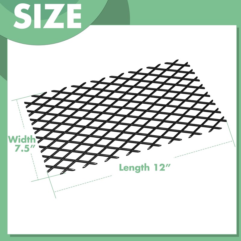 Memrita Fireplace Grate Ember Retainer 12" x 7.5",Solid Steel Ember