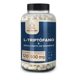 L-triptófano + Bisglicinato De Magnesio Raices Zen 120 Caps Sin Sabor