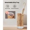 WAOHANAZ Rattan Umbrella Stand, Umbrella Holder for Entryway, Hand Woven