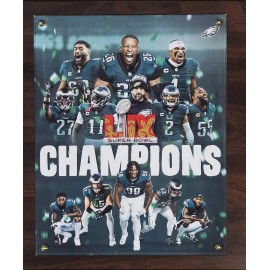 na Philadelphia Eagles 2024-2025 Super Bowl 59 Champions 12" X 15"  Plaque LIX