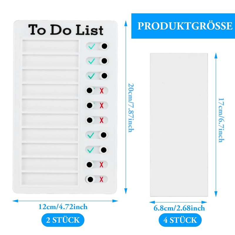 Pack of 2 Checklist Boards To Do List Checklists Board