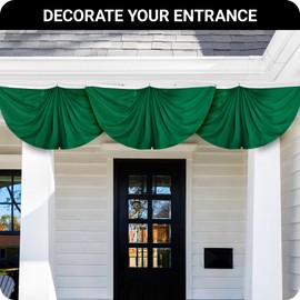 G128 Solid Dark Green Color Pleated Fan Flag | 3x6 Ft | Printed 150D Polyester | Color Fan Flag Decoration, Indoor/Outdoor, Vibrant Colors, Brass Grommets