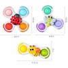 ALASOU 3PCS Pop Suction Cup Spinner Toys for 1 Year