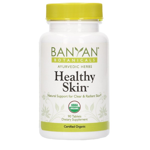 Banyan Botanicals Healthy Skin - USDA Certified Organic - 90 Tablets - Daily Supplement for Radiant, Flawless Skin*