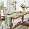 Wracra Cotton Linen Sage Green Table Runner 275cm Long with