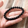 Bracelet for Men Women Onyx Black Agate Natural Stone Power