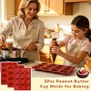 Wilewir 3Pcs Peanut Butter Cup Molds for Baking, Non-Stick Silicone