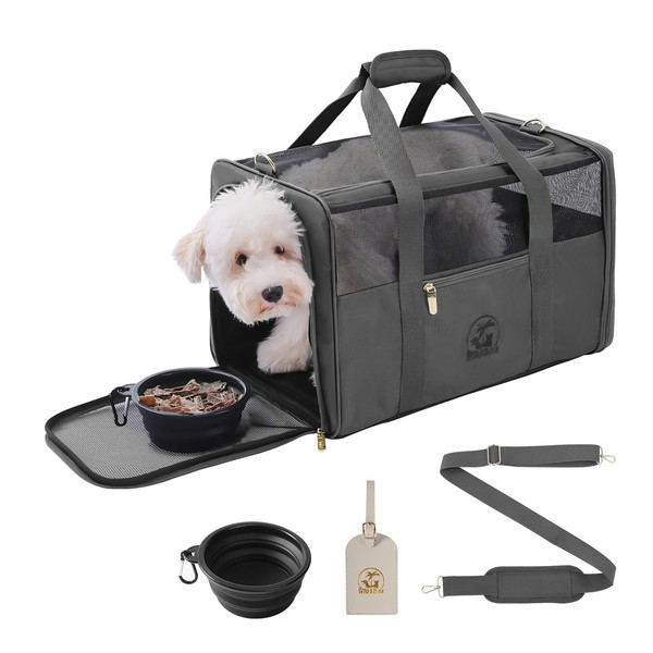 Petradise Luxury Pet Carrier for Dogs, Cats, Puppies - Airline
