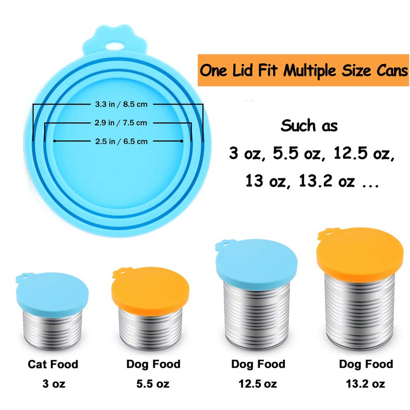 Comtim Pet Food Can Cover Silicone Can Lids for Dog