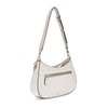 GUESS Noelle II Top Zipper Shoulder Bag White Logo