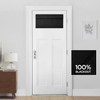 HOMEIDEAS 100% Blackout Door Curtains for French Door 26x12 Inch