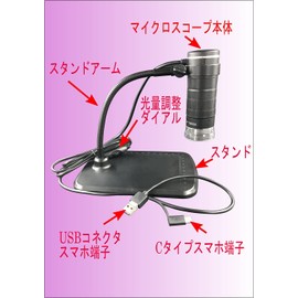 YRO Digital Microscope USB Microscope Stand, Dimmable, Magnifier, LED Lighting, Easy Connect, PC Smartphone (USB Connection)