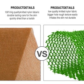 3 Pieces African Bath Sponge African Net Long Net Bath Sponge Exfoliating Shower Body Scrubber Back Scrubber Skin Smoother,Great for Daily Use (Brown, Blue, Purple)