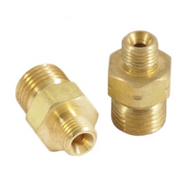 Forney 86152 Oxygen Acetylene Brass Fitting, Oxygen and Acetylene Hose Couplers, Adapters A to B Oxygen and Acetylene, Carded Pair