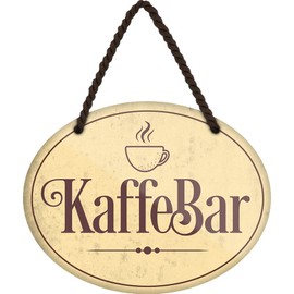 schilderkreis24 Tin Sign Funny Coffee Saying "KaffeBar" Decorative Gift Idea Man Woman 18 x 14 cm