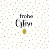 20 Napkins Merry Easter with Golden Dots Text Saying Spring