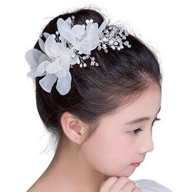 [MajuMaju] Hair Accessory Piano Recital Headdress Girls Children Handmade Handmade Arrangement Hair Ornament (D) (PME11)